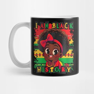 Kids Girls I Am Black History Mug